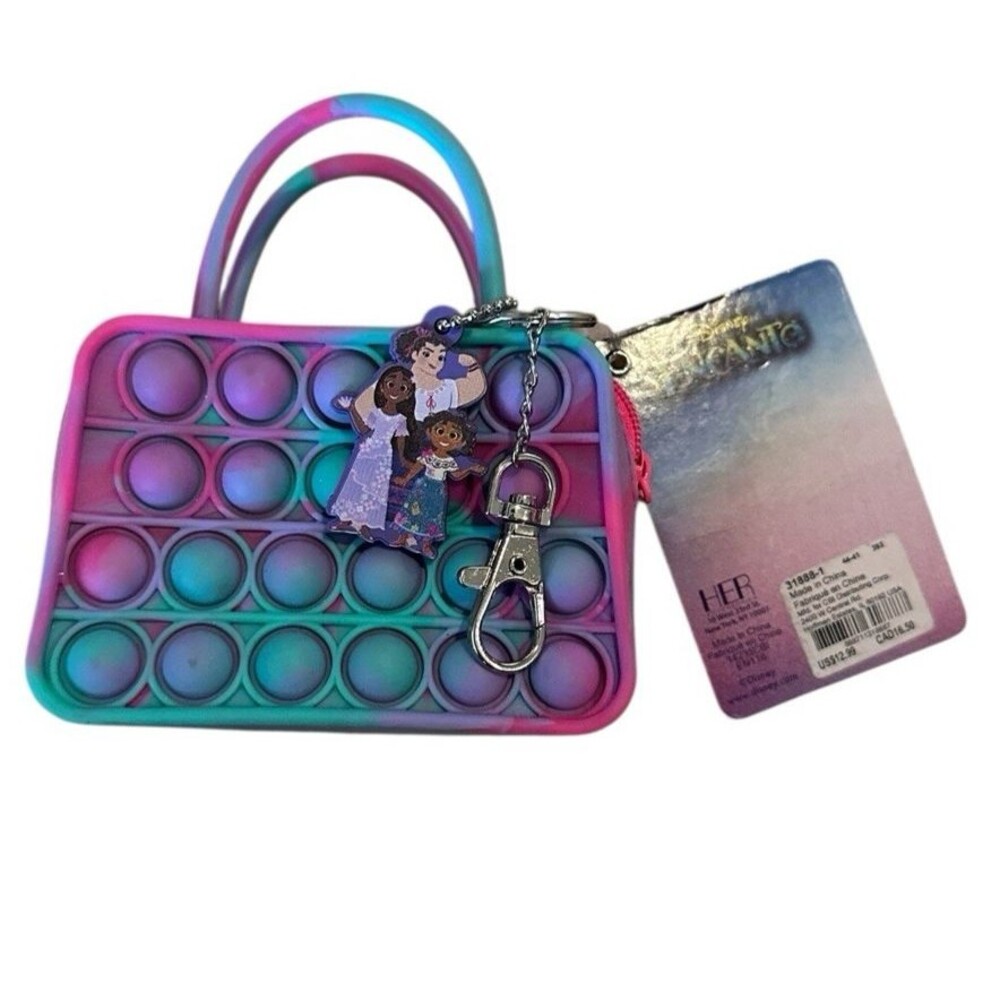 NWT Disney Encanto Claire's Mini Pop It Purse Pink Purple Green Silicone